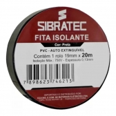 FITA ISOLANTE 20M PRETA SIBRATEC